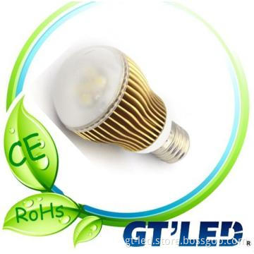 High Luminance 5W E27 LED Bulb Light 5pcs High Power 1W Aluminum Glass
